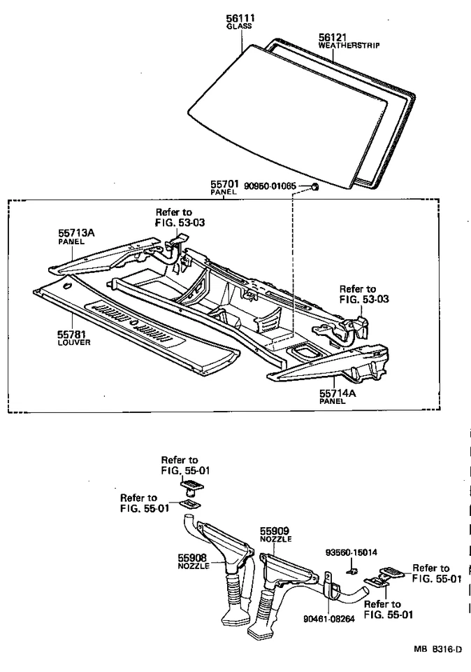 TOYOTA OEM Japan STARLET KP60 Genuine FRONT WEATHERSTRIP SEAL 56121-10110 - Image 3 of 3