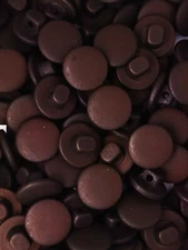 SIZE 18L - 7/16", DULL SHANK BUTTON, BROWN, 1 GROSS, MATTE FINISH