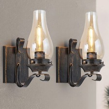 2 Pack Vintage indoor Wall Light Oil Rubbed B...