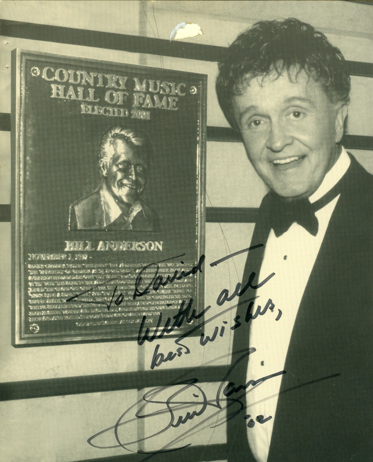Bill Anderson autographed 8 1/4 x 10 1/4 photo hand signed country ...