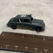 1950s BARCLAY Diecast Toy US ARMY Car Sedan Transport Nice Looking Vintage