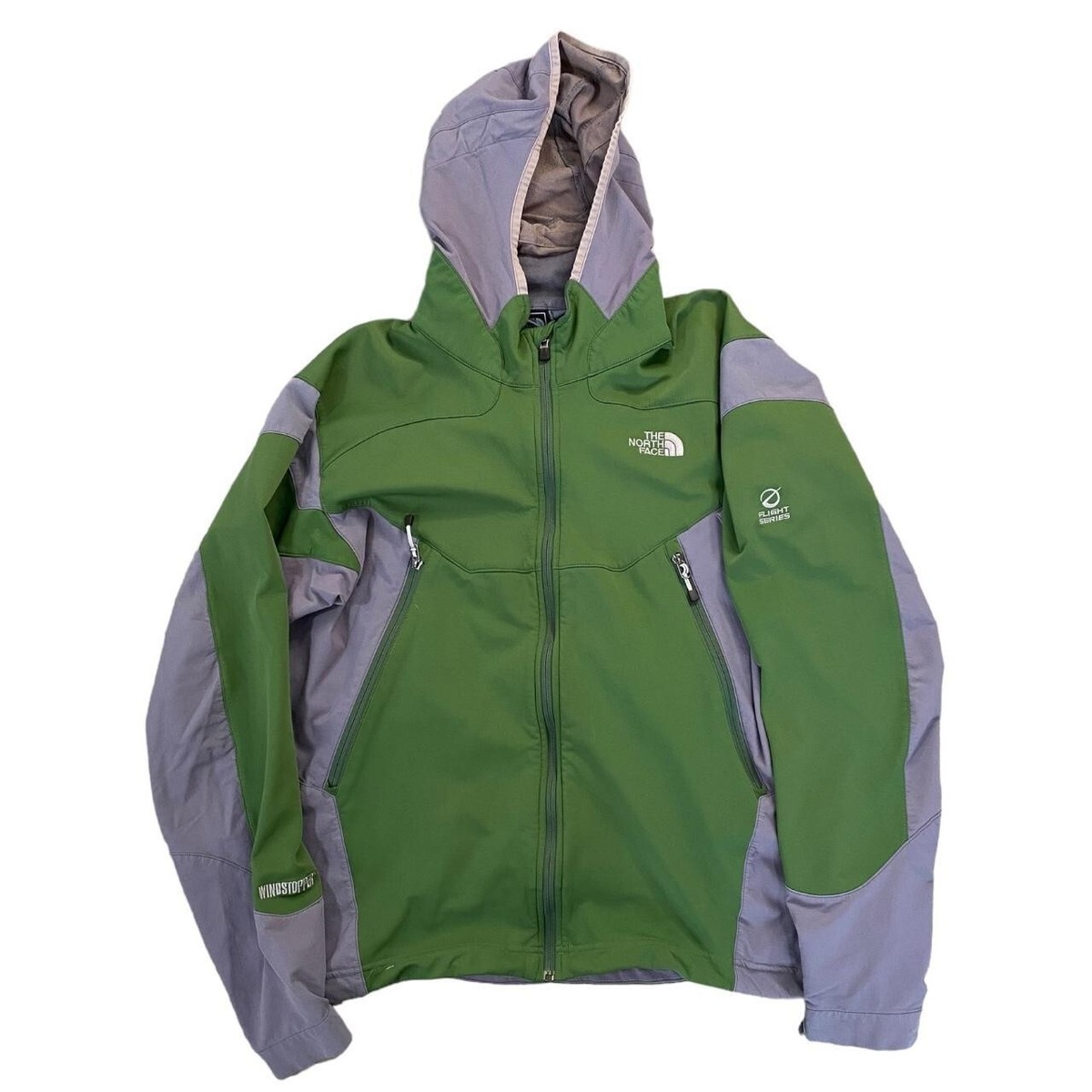 The North Face Windstopper Flight series green & grey zip up