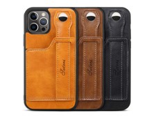 Leather PU Phone Case For iPhone 13 Pro/13Pro Max W/finger strap Card Slots
