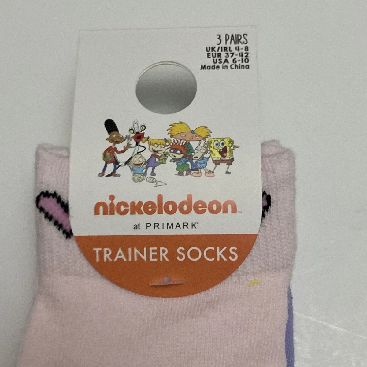 Juego de calcetines Primark Rugrats US6-10 Charlie Angelica Pickles Cynthia Nickelodeon