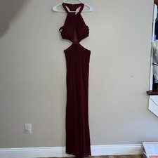 La Femme Woman s Red Cutout Long Prom Wedding Formal Gown Dress Size 2