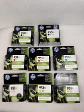 Lot of 8 New Genuine Factory Sealed HP 950XL 951XL Ink Cartridges