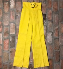 Vintage Handmade Yellow High Wasted Flare Pants