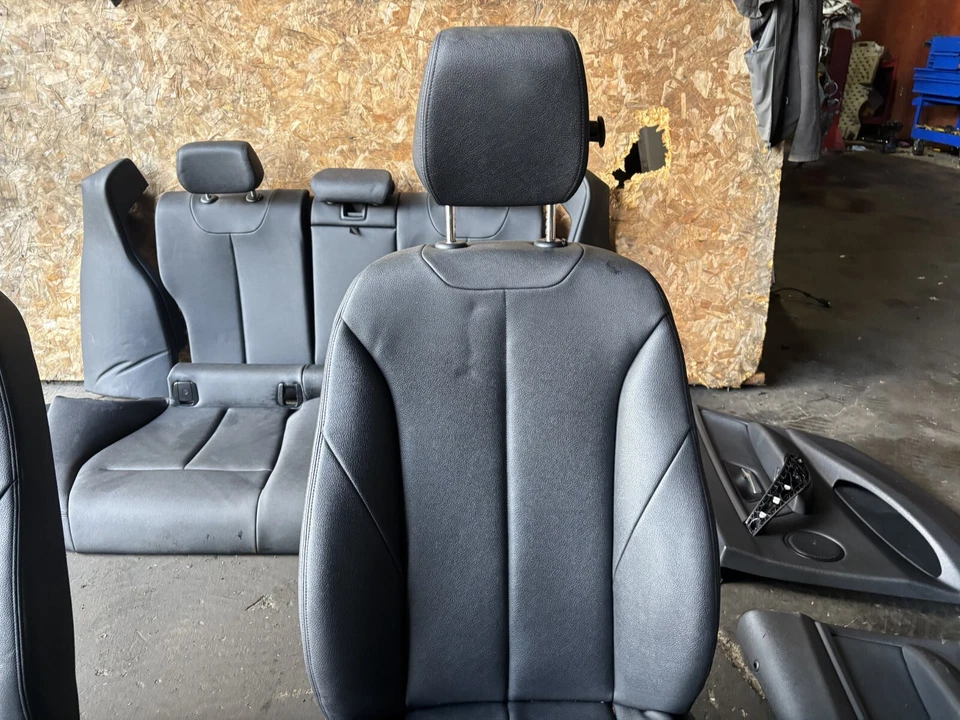 BMW 328I 335I F30 OEM 12-17 CONJUNTO INTERIOR ESPORTE PAINEL DE PORTA DE ASSENTO AQUECIDO PRETO - Imagem 3 de 4