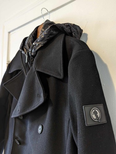 DIRK BIKKEMBERGS - Fitted removeable hood peacoat - Sz 50 - Picture 4 of 17
