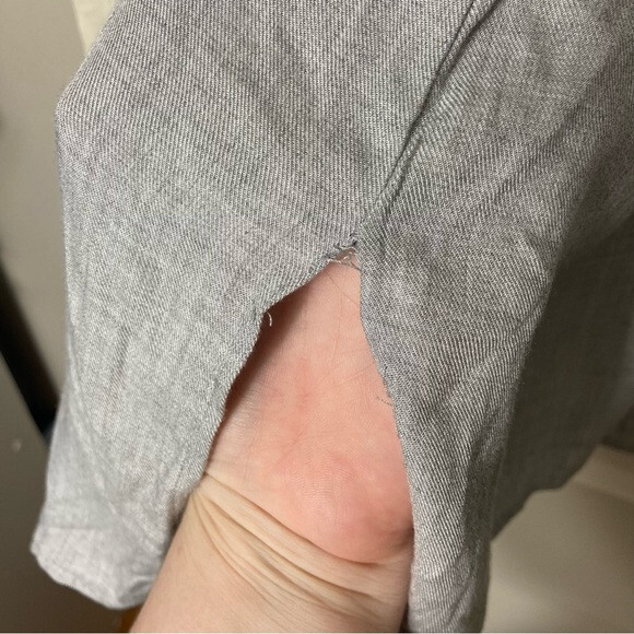 Zara basic light gray popover loose button up wom… - image 6