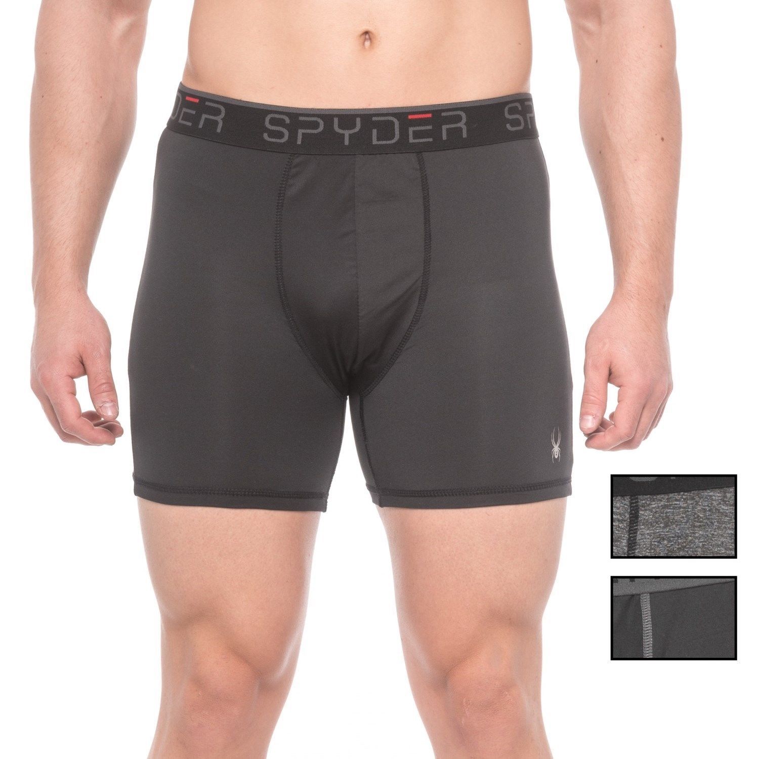 Мужские трусы-боксеры Spyder Stretch 3 шт серыйчерный размер S 7090₽