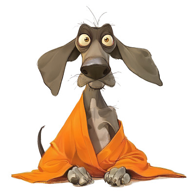 Schrulliger Hund Autoaufkleber 9x9 cm Lustiger Cartoon Hundesticker