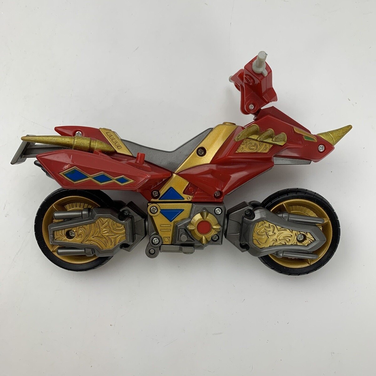 Power Rangers Dino Thunder Red Gold Triassic Bike Motorcycle Toy