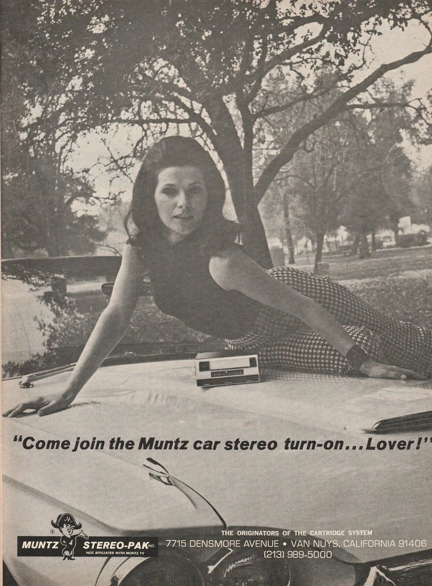 1969 Muntz Stereo Print Ad 21x28cm 8 Track Pak Sexy Woman On Car C&D03 |  eBay