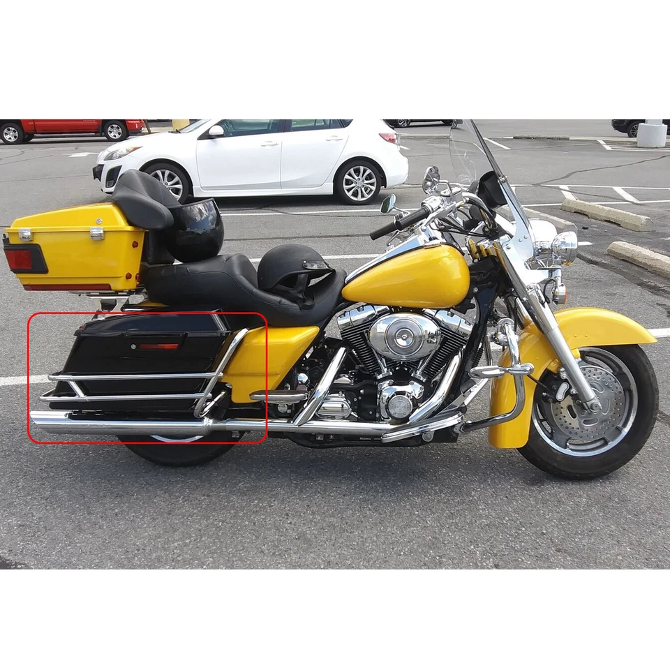 Saddle Bag Saddlebag Guard Rail Bracket For 97-08 Harley Road King Electra Glide - Image 3 of 4