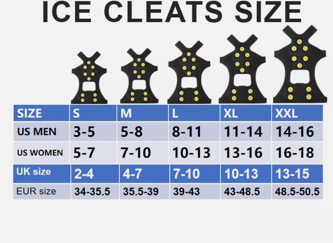 10Studs Ice Climbing Crampons Snow Grips Anti Slip Shoe Boot Cleats Spikes Sport