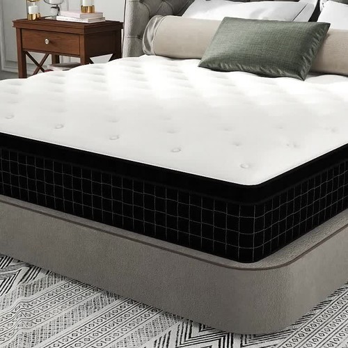 12" 14" Mattress in a box Twin Full Queen Size King Memory Foam Innerspring Bed - Video 1 of 1