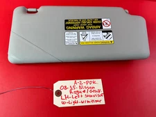 2008-2015 Nissan Rogue Passenger Sun Visor Sunvisor Gray Illumination GREY LH