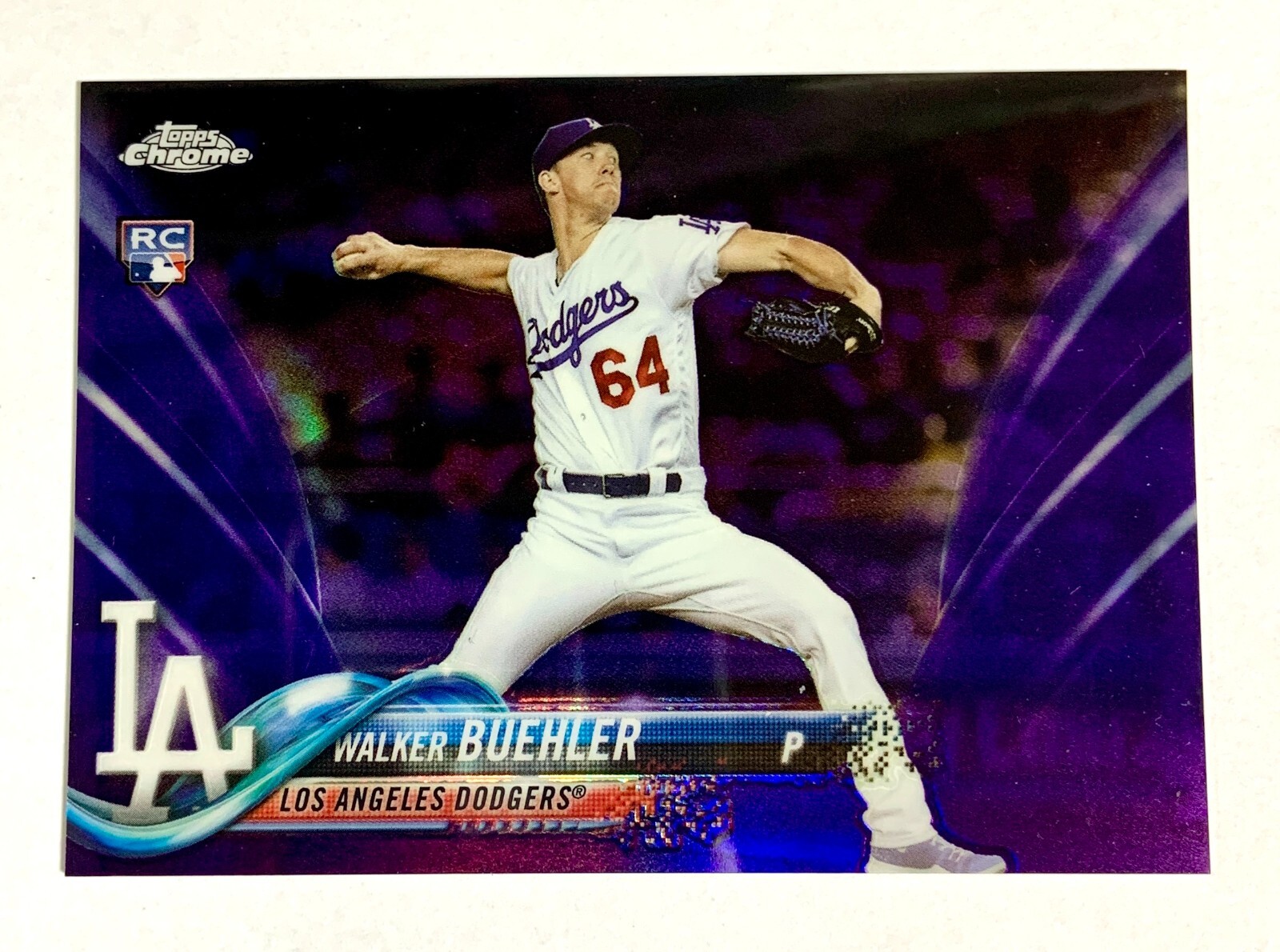 Walker Buehler 2018 Topps Chrome Purple Refractor Rookie RC /299 #71