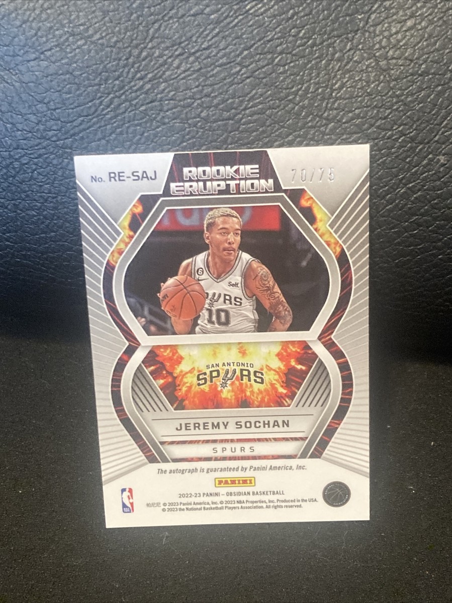 2022-23 PANINI OBSIDIAN ROOKIE ERUPTION JEREMY SOCHAN AUTO 2022-23 PANINI OBSIDIAN ROOKIE ERUPTION JEREMY SOCHAN AUTO