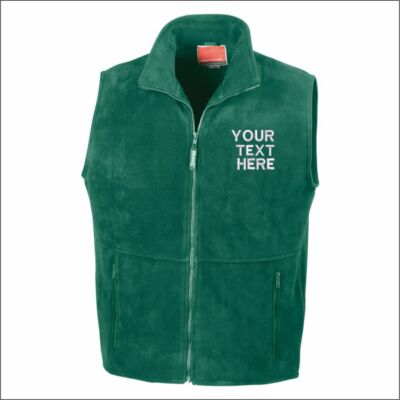 Personalisierte Result Herren Polar Therm Fleece Bodywarmer Arbeitskleidung bestickt Weste