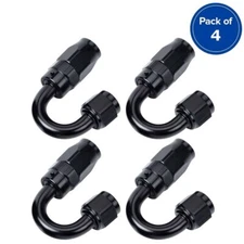 4Pcs Universal 6AN 180° Swivel Hose End Fitting Adaptor For CPE Oil Fuel Line