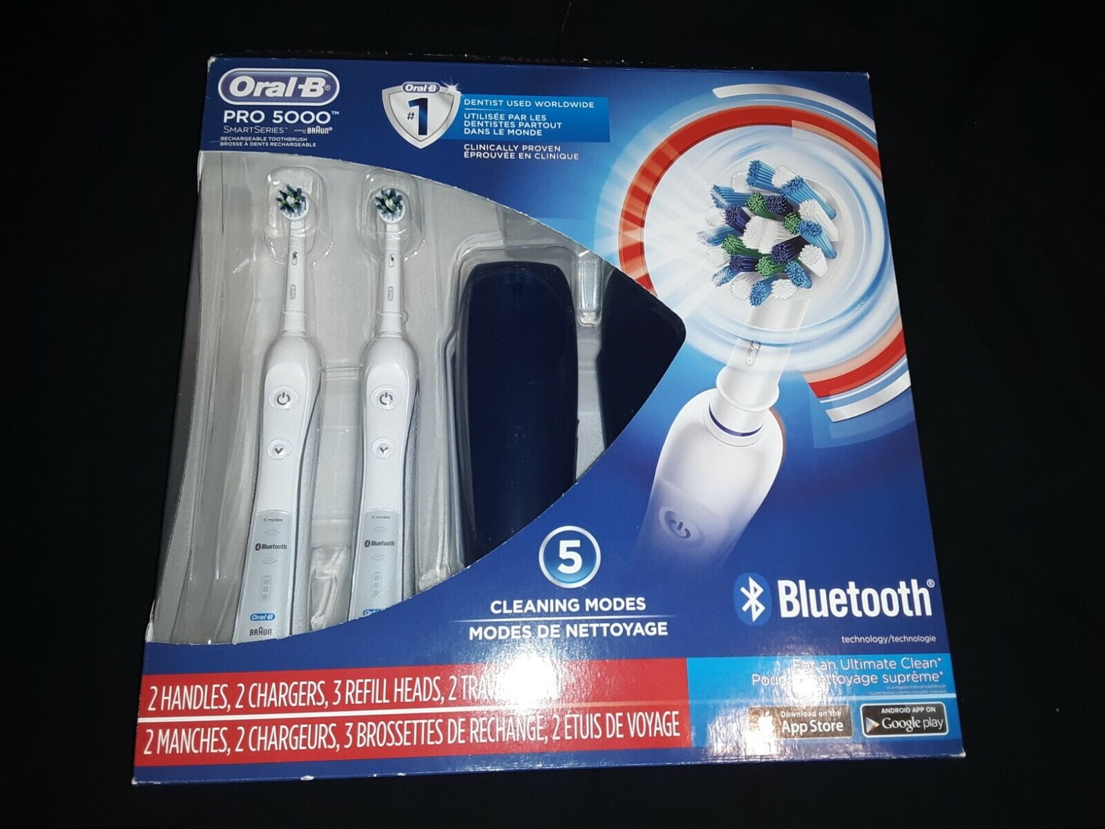 Kan niet Kalmte Aanleg Oral-B Pro 5000 SmartSeries,Rechargeable Electric Toothbrush White Twin  Pack. | eBay