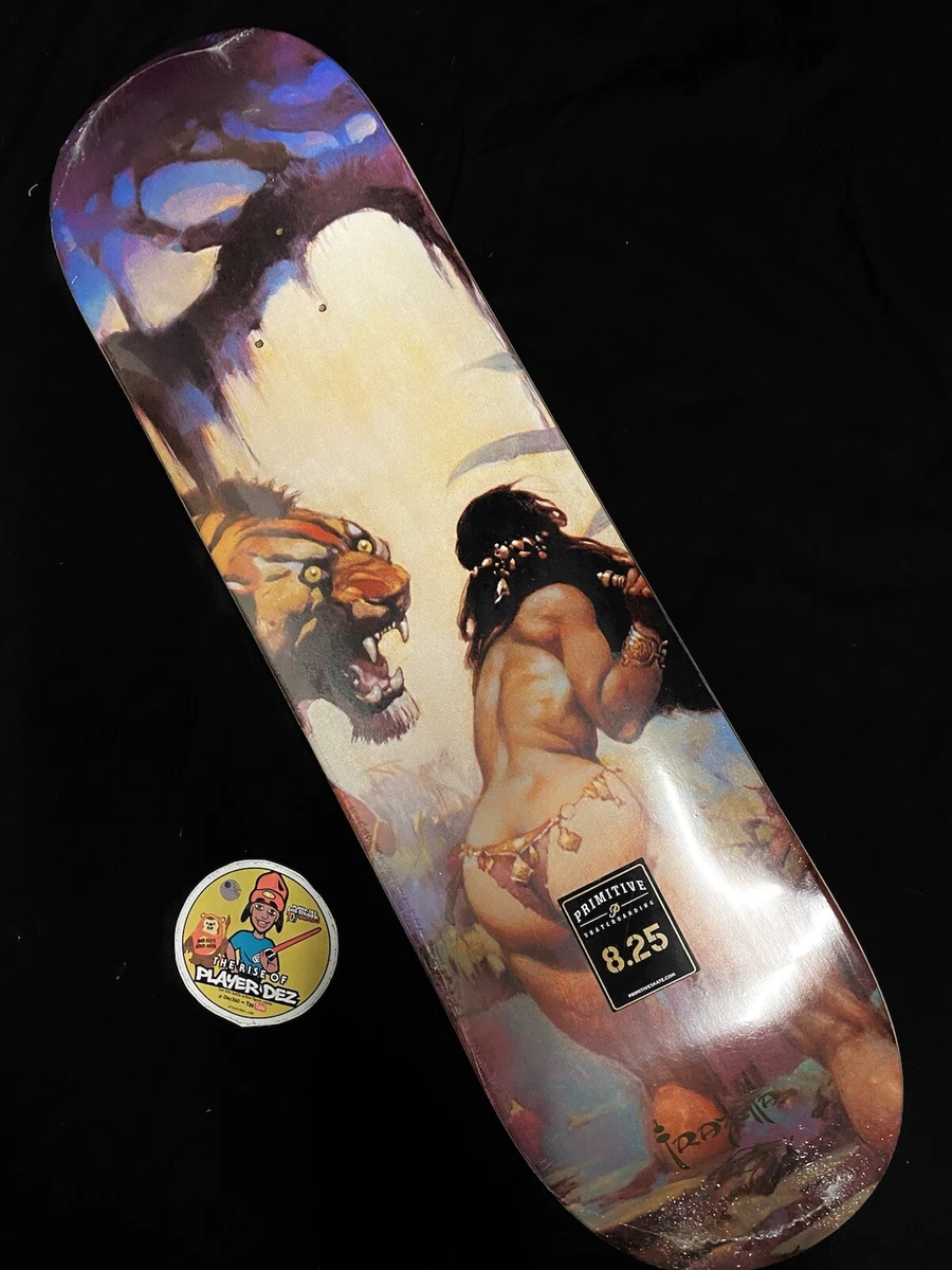RARE Frank Frazetta Devine Calloway Spirit Beast Primitive Skateboard Deck