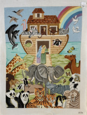 Noah's Ark 13ct Needlepoint hand painted Canvas 3036 Alice Peterson 23.5x 18