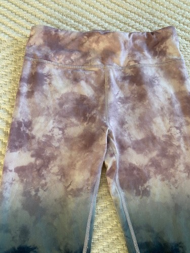 ATHLETA GIRL High Rise Printed Chit Chat Tight Sz XL 14 Purple White Blue Cloud - Picture 5 of 5