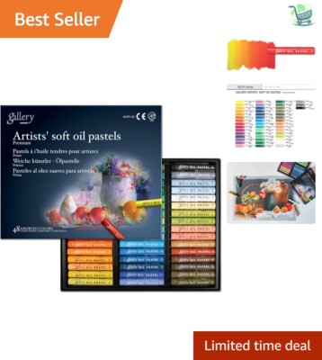 Gallery Artist's Soft Oil Pastels - 48 Assorted Colors for Creative Expression