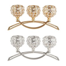Arch 3 Arms Crystal Candelabra Candle Holder Table Decor Wedding Centerpiece