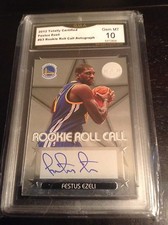 Festus Ezeli warriors 2012-13 Totally Certified roll call Auto GMA graded 10