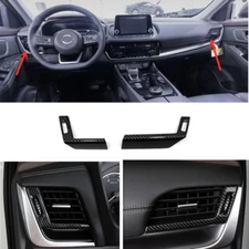 For Nissan Rogue 2021-2023 Dashboard Air Vent Cover Trim Carbon fiber Kit
