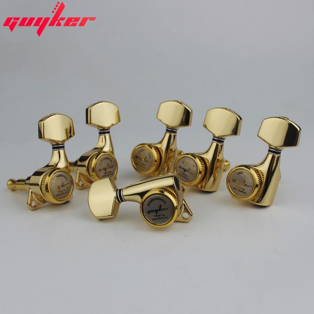 6L GUYKER GOLD Guitar Locking Tuners Electric Guitar Machine Heads