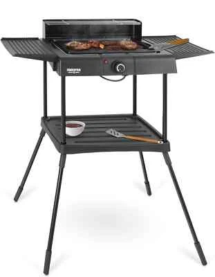 STAGECAPTAIN Griglia Elettrica Barbecue Senza Fumo Piastra Bistecchiera Piedistallo o Tavolo