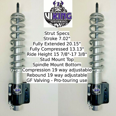 1987-1993 Mustang Viking Double Adjustable Front Struts V8 Spindle J413GF-400