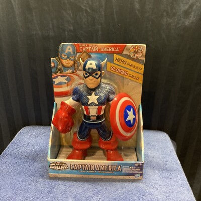 Marvel Super Hero Squad Super Shield Captain America w/ Phrases & Glow Shield S8