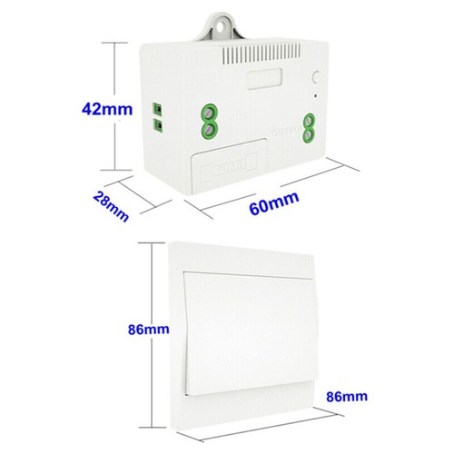 230V Mini Funk Empfänger 433mhz Funkschalter System Wandschalter Lichtschalter - Bild 12 von 20