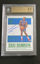 2019-20 Panini Encased Green #110 Sekou Doumbouya /5 RC auto BGS 9.5/10 #S981