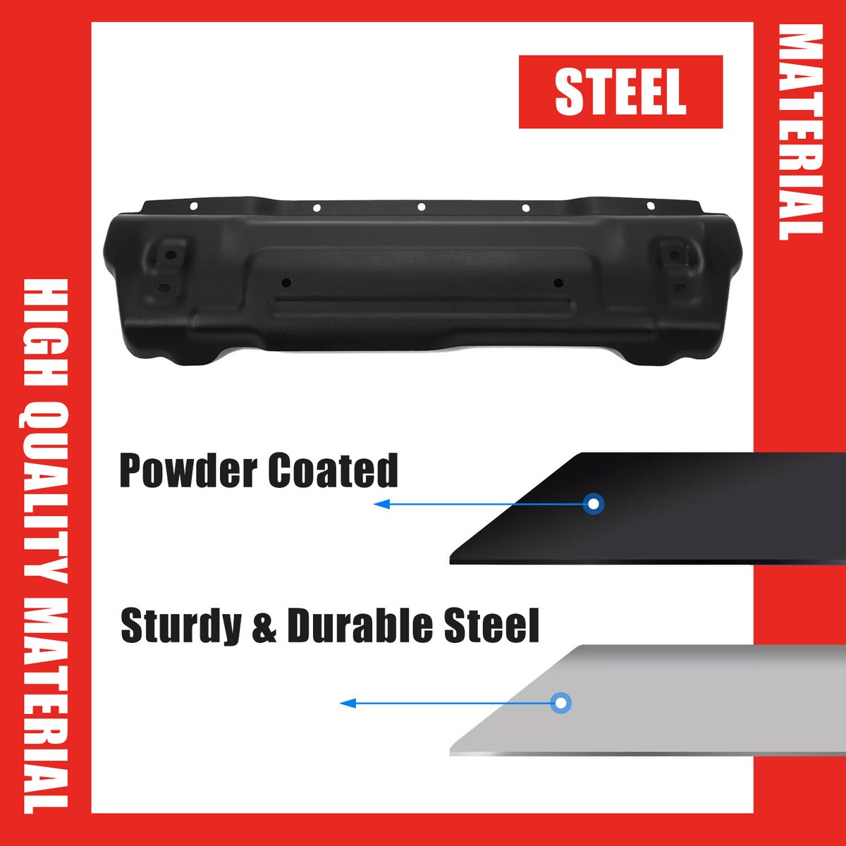 Front Bumper Skid Plate For 2018-25 Jeep Wrangler JL / Gladiator