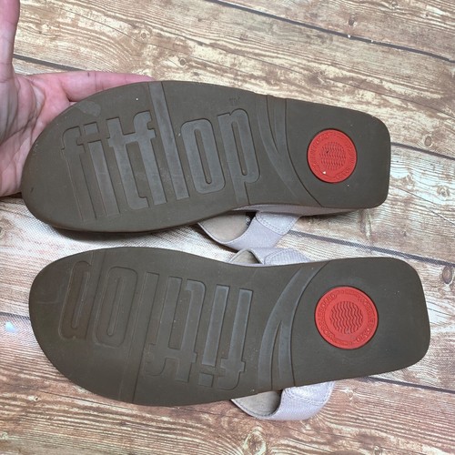 FitFlop Rose Gold Thong Flip Flops Sandals Womens Size 10 143-137 Slip On Shoes - Picture 4 of 15