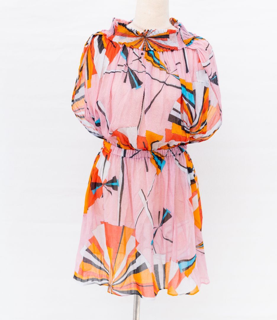 Emilio Pucci Sheer Printed Pink Multicolor Dress for a Chic Look | eBay