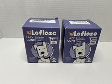 2 Loflaze Lazy Cone Of Shame Inflatable Donut Dog Collar Blue Medium 8  -12  