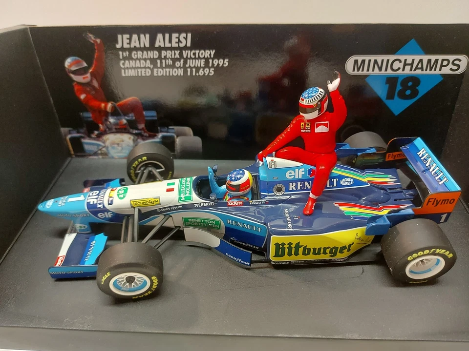 F1 Formula 1 Alesi first win Schumacher B195 1995 Minichamps 1:18 - Immagine 3 di 4