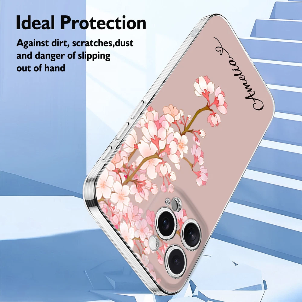 Floral TPU Phone Case for iPhone 15 16 Plus 14 13 12 11 XS Pro Max