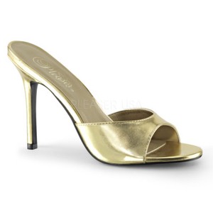 womens gold mules