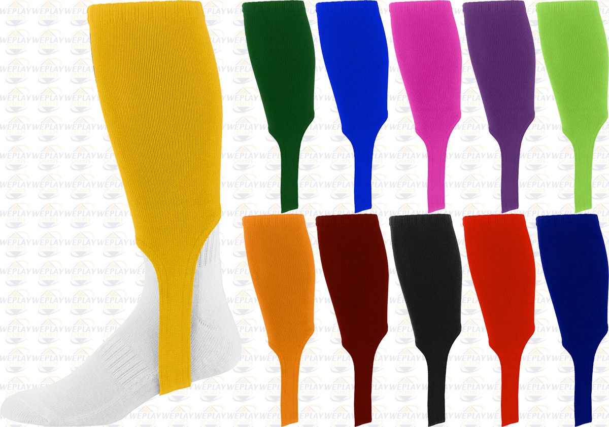 Chaussettes Base-ball TCK Elite – Montantes – 7 Pouces – Royal/Blanc/Jaune Néon