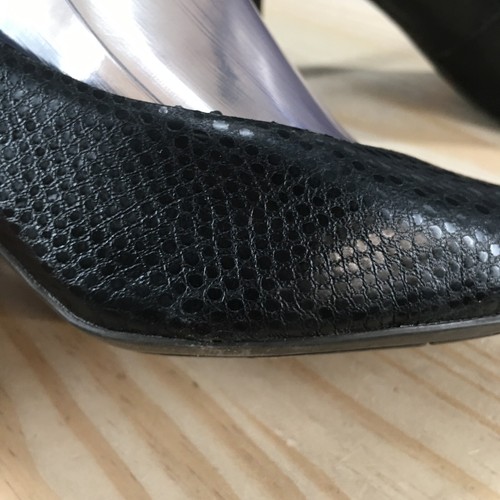 Rockport Shoes Womens 7 M Total Motion Pointy Pump Black Leather Stiletto Heels - Picture 4 of 20