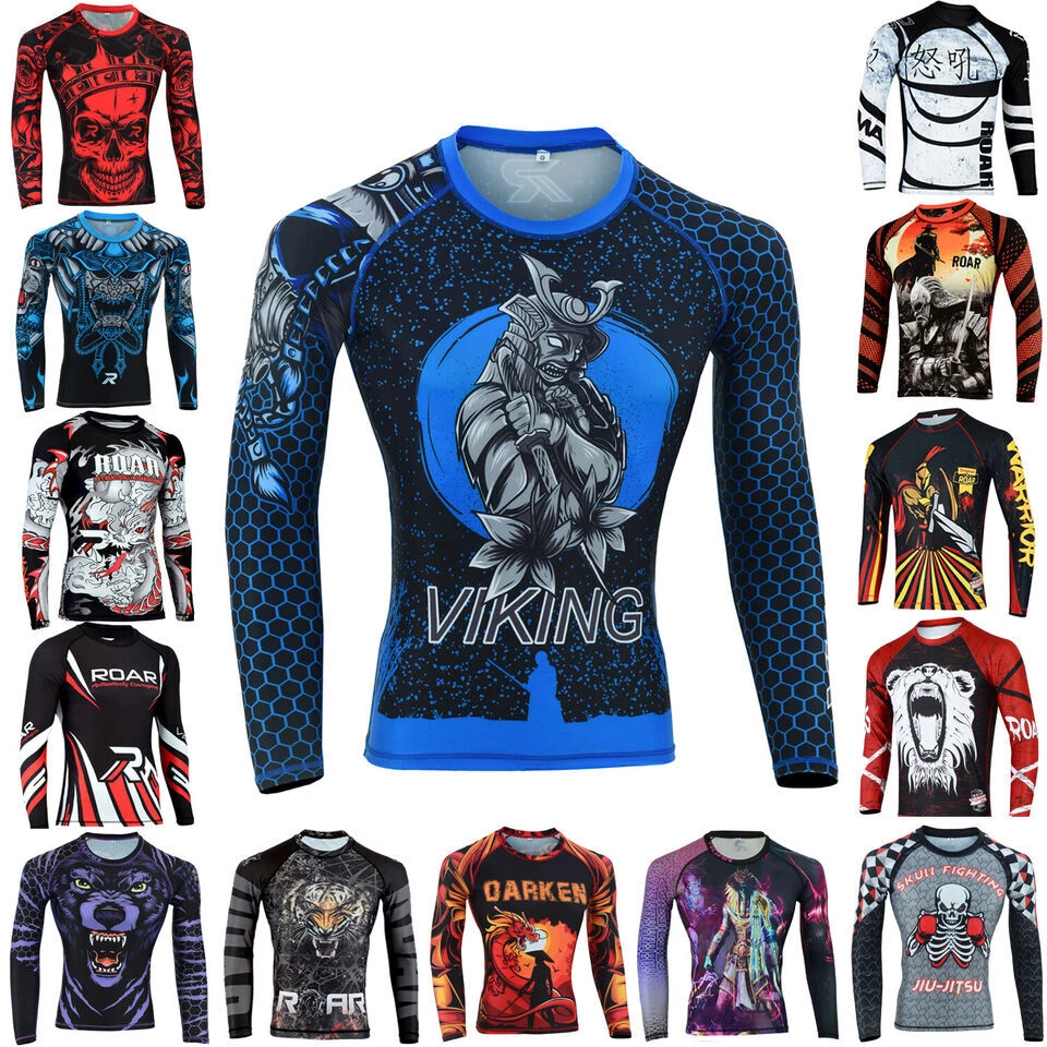KOYES Compression Rash Guard – Long Sleeve BJJ No-Gi MMA Grappling Shirt for Men - Image 4 of 4